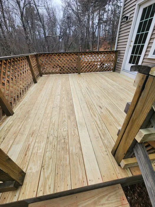 New pressure-treated deck