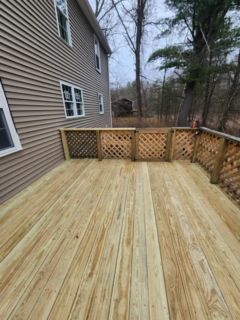 Newly built deck
