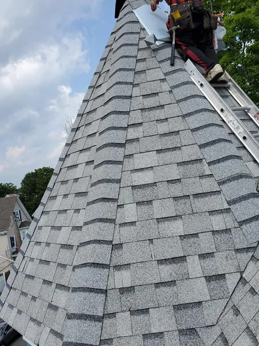 Architectural shingle roof ridge
