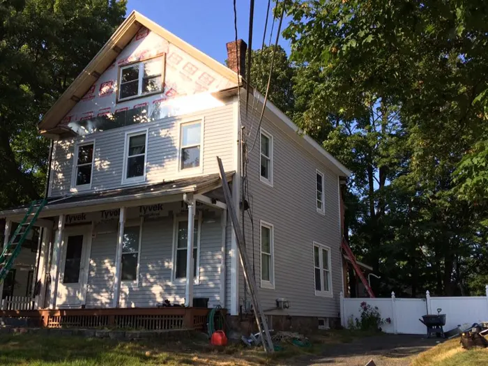 Home with new vinyl siding
